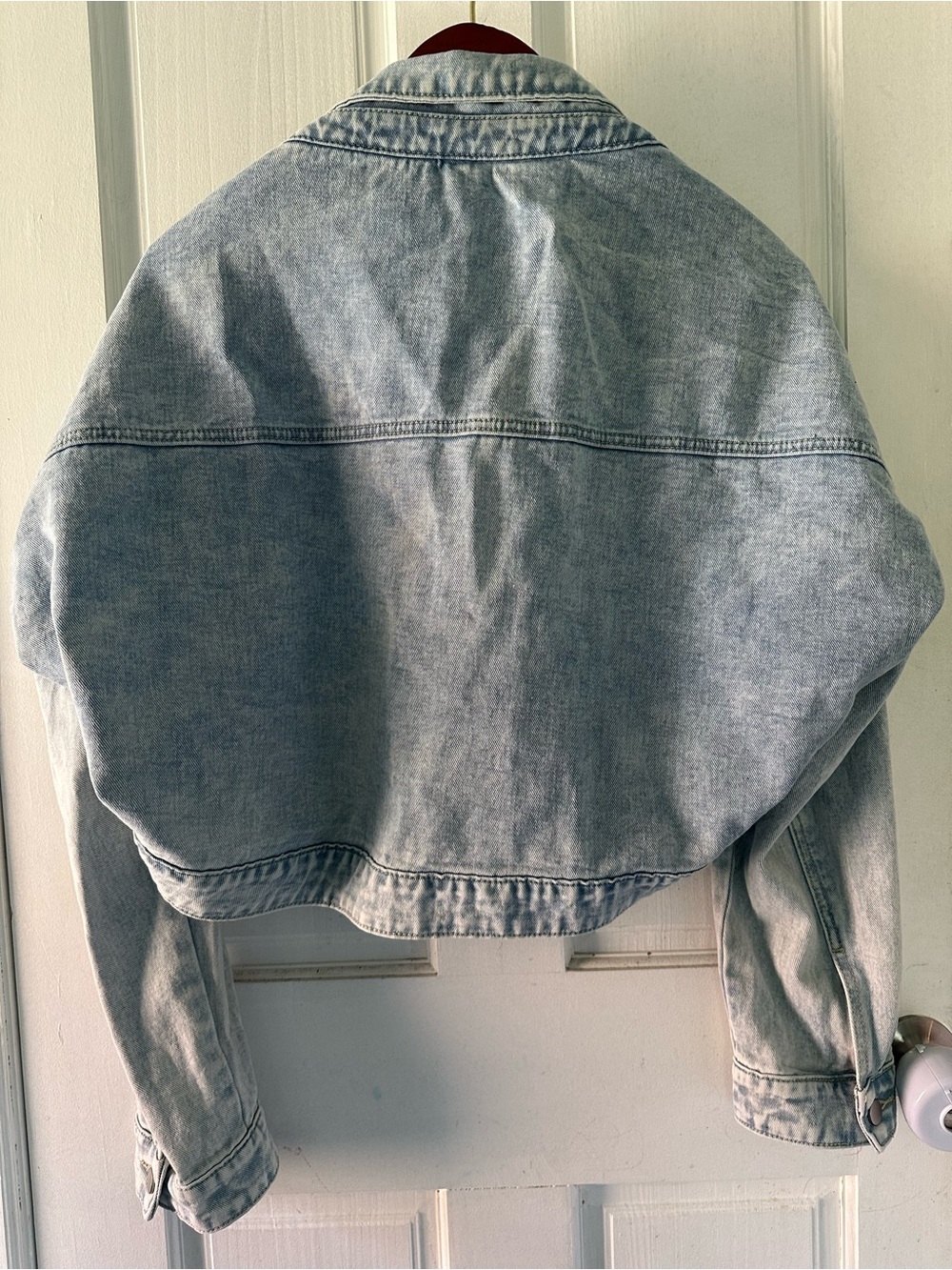 🌻 Cropped Open Front Denim Jacket 🌻 - Picture 4 of 7